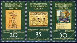 DDR 1981 Mi-Nr. 2636-2638 ** Kostbarkeiten in Bibliotheken der DDR