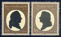 DDR 1982 Mi-Nr. 2681-2682 ** 150. Todestag von Johann Wolfgang von Goethe, 225. Geburtstag von Friedrich von Schiller