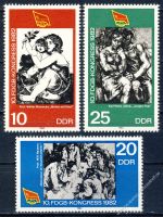 DDR 1982 Mi-Nr. 2699-2701 ** Kongress des Freien Deutschen Gewerkschaftsbundes