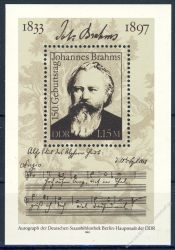 DDR 1983 Mi-Nr. 2764 (Block 69) ** 150. Geburtstag von Johannes Brahms