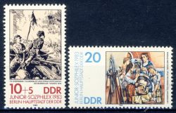 DDR 1983 Mi-Nr. 2812-2813 ** Internationale Briefmarkenausstellung junger Philatelisten