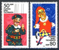 DDR 1984 Mi-Nr. 2876-2877 ** Theaterpuppen