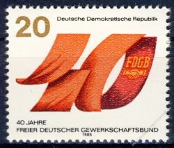 DDR 1985 Mi-Nr. 2951 ** 40 Jahre Freier Deutscher Gewerkschaftsbund