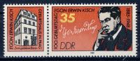 DDR 1985 Mi-Nr. 2940 (ZD) ** 100. Geburtstag von Egon Erwin Kisch