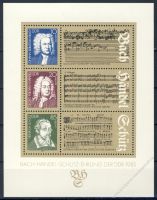 DDR 1985 Mi-Nr. 2931-2933 (Block 81) ** 300. Geburtstag von Bach, Hndel; 400. Geburtstag von Schtz