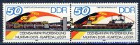 DDR 1986 Mi-Nr. 3052-3053 (ZD) ** Erffnung der Eisenbahnfhrverbindung zwischen Mukran und Klaipeda