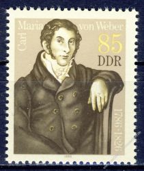 DDR 1986 Mi-Nr. 3055 ** 200. Geburtstag von Carl Maria von Weber