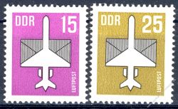 DDR 1987 Mi-Nr. 3128-3129 ** Flugpostmarken