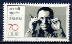 DDR 1988 Mi-Nr. 3148 ** 90. Geburtstag von Bertolt Brecht