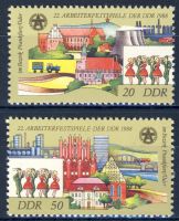 DDR 1988 Mi-Nr. 3168-3169 ** Arbeiterfestspiele der DDR
