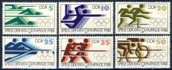 DDR 1988 Mi-Nr. 3183-3188 ** Olympische Sommerspiele