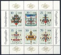 DDR 1989 Mi-Nr. 3289-3294 (Klb) ** Erzgebirgische Leuchterspinnen