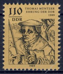 DDR 1989 Mi-Nr. 3237 ** 500. Geburtstag von Thomas Mntzer