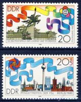 DDR 1989 Mi-Nr. 3248-3249 ** Pfingsttreffen FDJ; Weltfestspiele der Jugend und Studenten