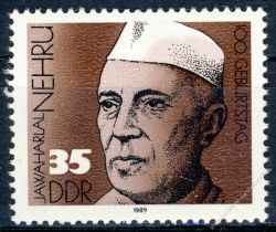 DDR 1989 Mi-Nr. 3284 ** 100. Geburtstag von Dschawaharlal Nehru