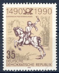 DDR 1990 Mi-Nr. 3299 ** 500 Jahre internationale Postverbindungen in Europa