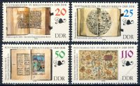DDR 1990 Mi-Nr. 3340-3343 ** Kostbarkeiten in Bibliotheken der DDR