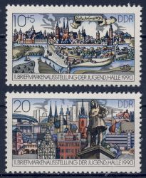 DDR 1990 Mi-Nr. 3338-3339 ** Briefmarkenausstellung der Jugend
