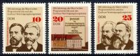 DDR 1975 Mi-Nr. 2050-2052 ** 100. Jahrestag der Sozialistischen Arbeiterpartei Deutschlands