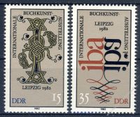 DDR 1982 Mi-Nr. 2697-2698 ** Internationale Buchkunstausstellung