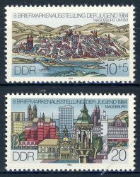 DDR 1984 Mi-Nr. 2903-2904 ** Briefmarkenausstellung der Jugend