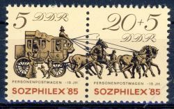 DDR 1985 Mi-Nr. 2965-2966 (ZD) ** Internationale Briefmarkenausstellung