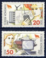 DDR 1987 Mi-Nr. 3086-3087 ** Kogress des Freien Deutschen Gewerkschaftsbundes