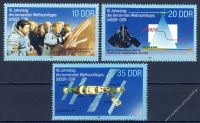 DDR 1988 Mi-Nr. 3190-3192 ** 10. Jahrestag des gemeinsamen Weltraumfluges UdSSR-DDR