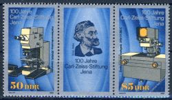 DDR 1989 Mi-Nr. 3252-3253 (ZD) ** 100 Jahre Carl-Zeiss-Stiftung
