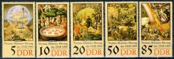 DDR 1989 Mi-Nr. 3269-3273 ** 500. Geburtstag von Thomas Mntzer