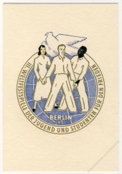 DDR 1951 FDC Mi-Nr. 289-292 SSt. Weltfestspiele der Jugend und Studenten (amtliche Faltkarte)
