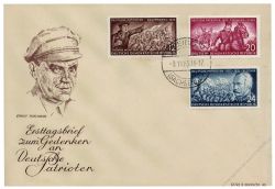 DDR 1953 FDC Mi-Nr. 398-403 ESt. Deutsche Patrioten