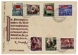 DDR 1953 FDC Mi-Nr. 344-353 ESt. 70. Todestag von Karl Marx