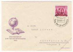 DDR 1954 FDC Mi-Nr. 445A SSt. Tag der Briefmarke