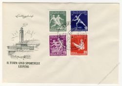 DDR 1956 FDC Mi-Nr. 530-533 SSt. Deutsches Turn- und Sportfest