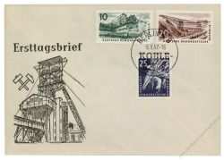 DDR 1957 FDC Mi-Nr. 569-571 SSt. Kohlebergbau