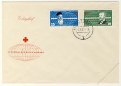 DDR 1957 FDC Mi-Nr. 572-573 ESt. Welttag des Roten Kreuzes