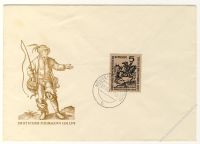 DDR 1957 FDC Mi-Nr. 600 ESt. Tag der Briefmarke