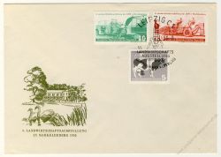 DDR 1958 FDC Mi-Nr. 628-630 SSt. Landwirtschaftsausstellung