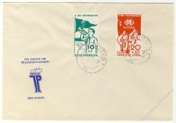 DDR 1958 FDC Mi-Nr. 645-646 ESt. 10 Jahre Pionierorganisation Ernst Thlmann