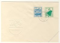 DDR 1958 FDC Mi-Nr. 663-664 ESt. Bau des Seehafens Rostock