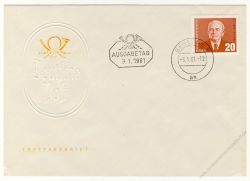 DDR 1961 FDC Mi-Nr. 807 ESt. 85. Geburtstag von Prsident Wilhelm Pieck