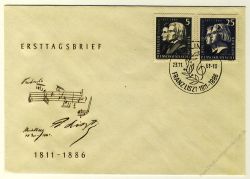 DDR 1961 FDC Mi-Nr. 857-860 SSt. 150. Geburtstag von Franz Liszt