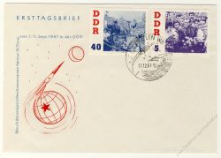 DDR 1961 FDC Mi-Nr. 863-868 SSt. Besuch des sowjetischen Kosmonauten German Titow