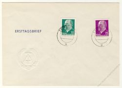 DDR 1961 FDC Mi-Nr. 845-848 ESt. Staatsvorsitzender Walter Ulbricht