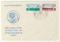 DDR 1961 FDC Mi-Nr. 841-842 SSt. Weltmeisterschaften im Angeln