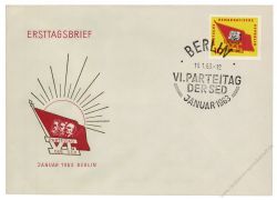 DDR 1963 FDC Mi-Nr. 941 SSt. Parteitag der Sozialistischen Einheitspartei Deutschlands