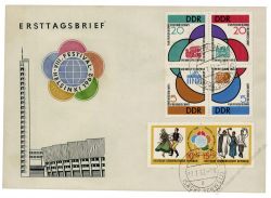 DDR 1962 FDC Mi-Nr. 901-904 (ZD) und Mi-Nr. 905-906 (ZD) ESt. Weltfestspiele der Jugend und Studenten
