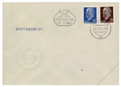 DDR 1963 FDC Mi-Nr. 934-938 ESt. Staatsratsvorsitzender Walter Ulbricht
