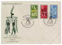 DDR 1963 FDC Mi-Nr. 963-965 SSt. Deutsches Turn- und Sportfest